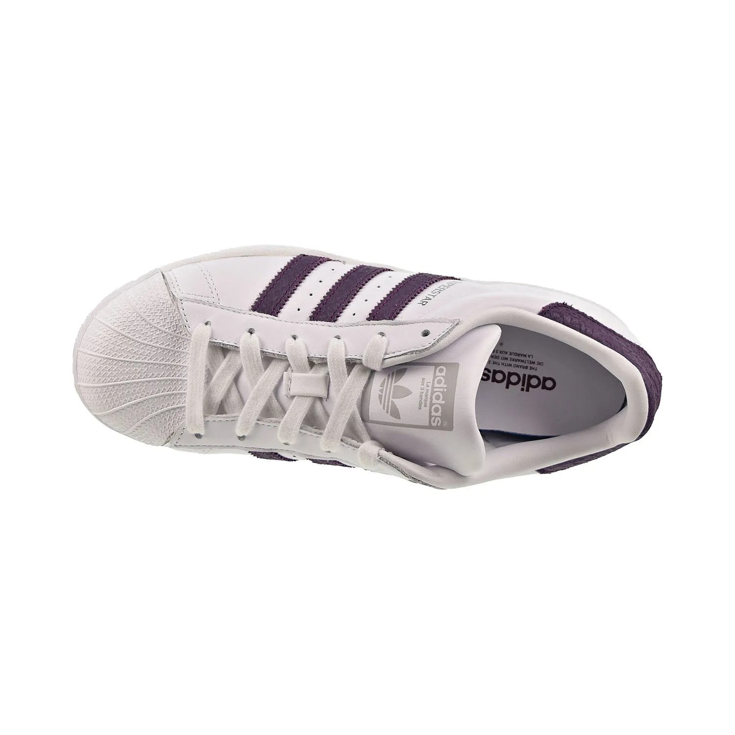 Adidas Superstar Women's Shoes Footwear White-Red Night-Silver Metallic