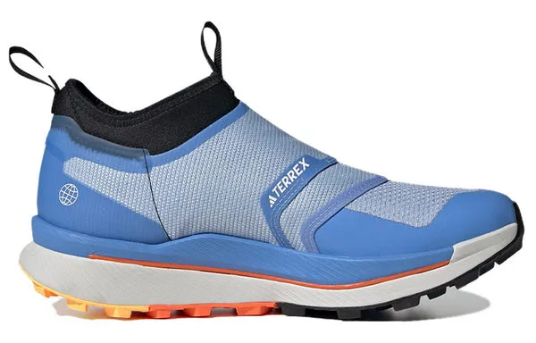 Adidas Terrex Agravic Pro Trail Running Shoes 'Blue Dawn Impact Orange', blue