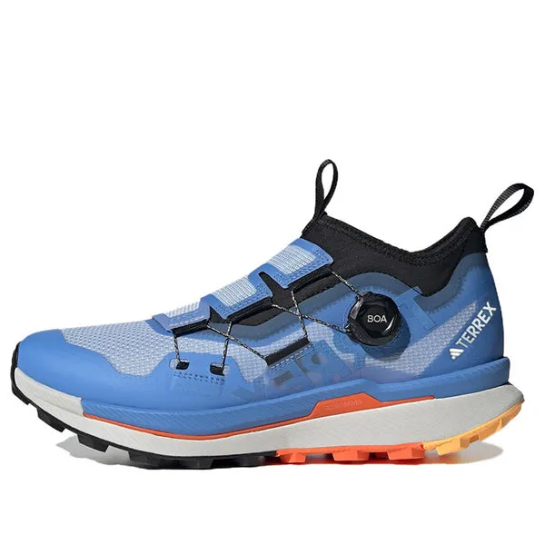 Adidas Terrex Agravic Pro Trail Running Shoes 'Blue Dawn Impact Orange', blue