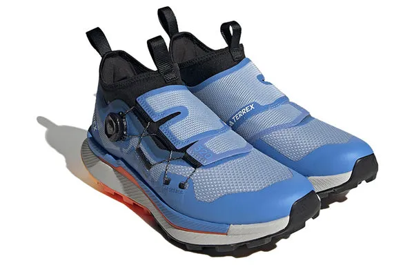 Adidas Terrex Agravic Pro Trail Running Shoes 'Blue Dawn Impact Orange', blue