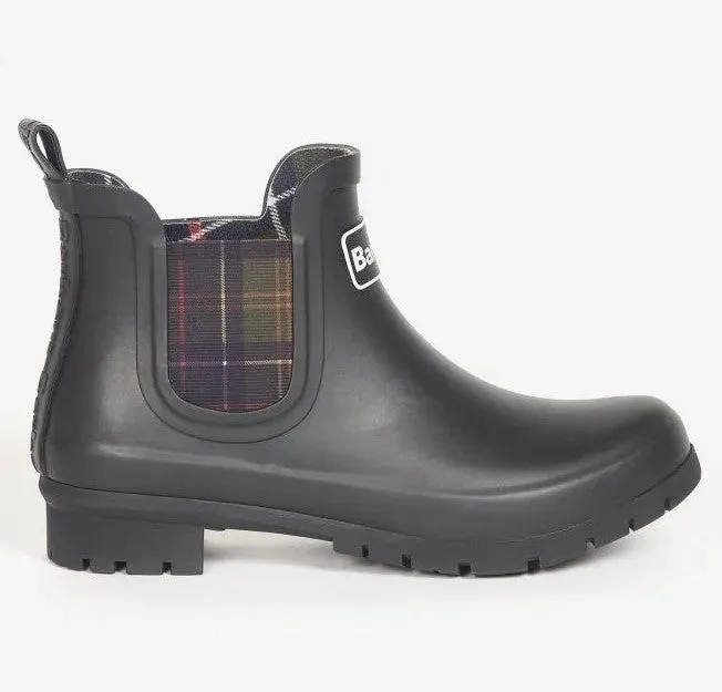 Barbour Kingham Ladies Ankle Wellington Boot - Black