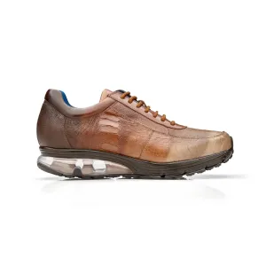 Belvedere George in Multi Rust Genuine Ostrich Hand-painted Sneakers