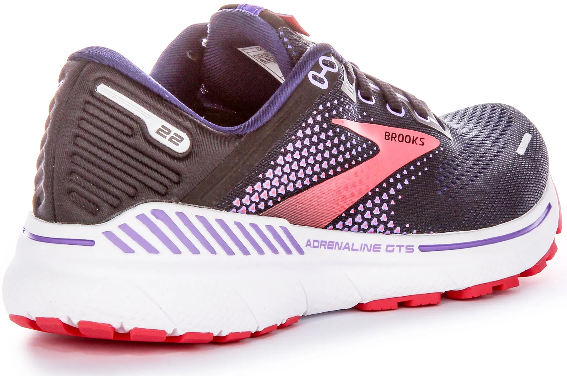 Brooks Adrenaline GTS In Black Purple For Women | Medium Fit