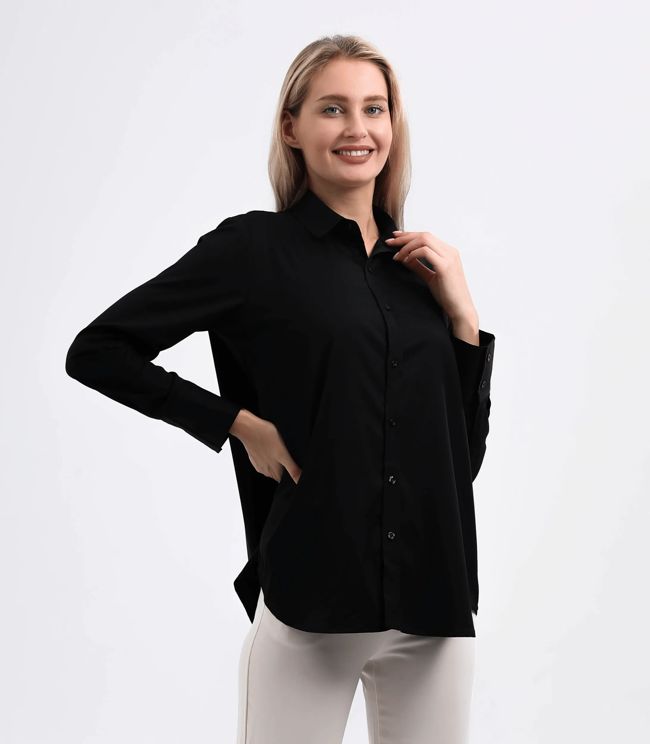 Classic Button Down Maternity Shirt