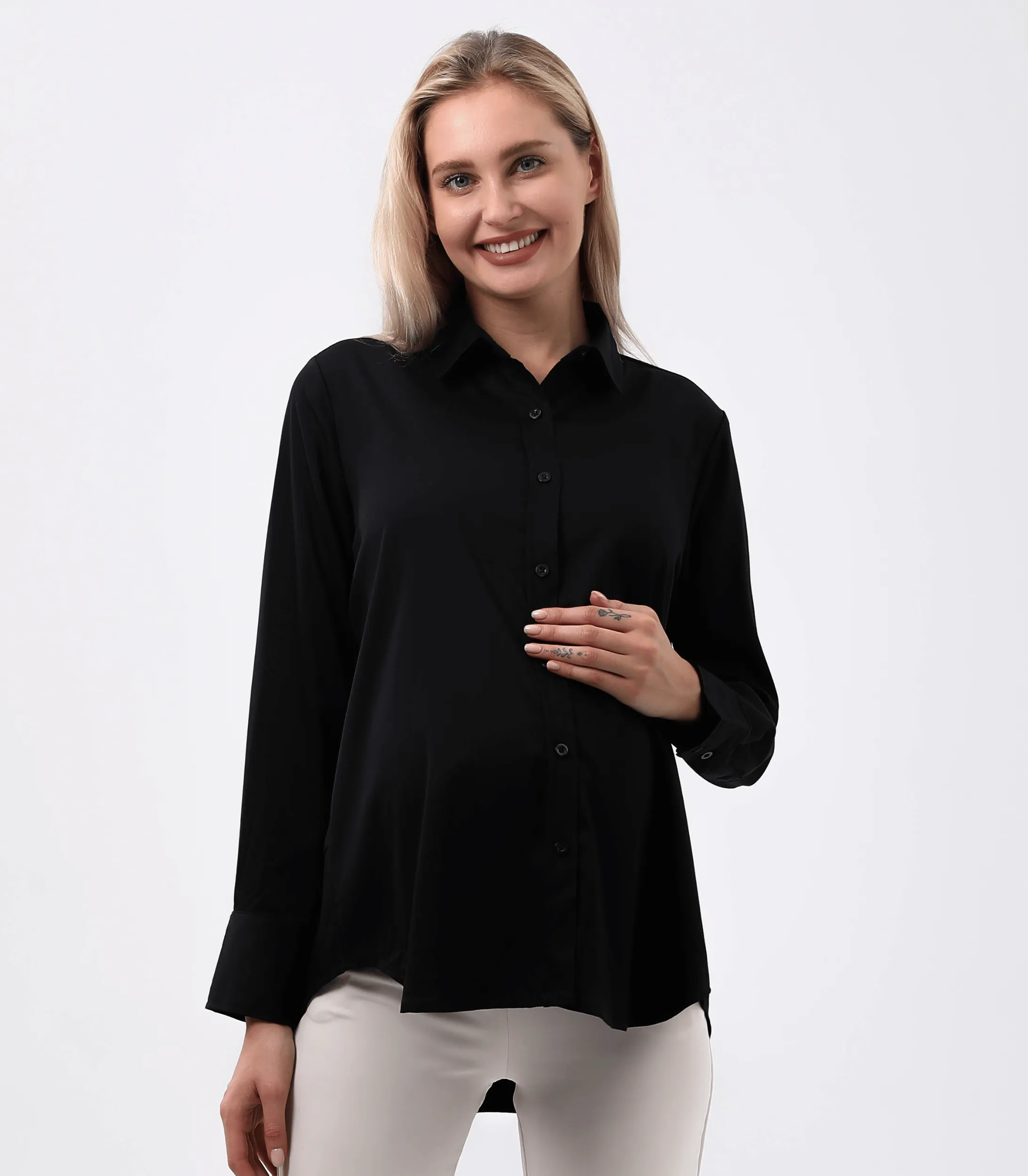 Classic Button Down Maternity Shirt