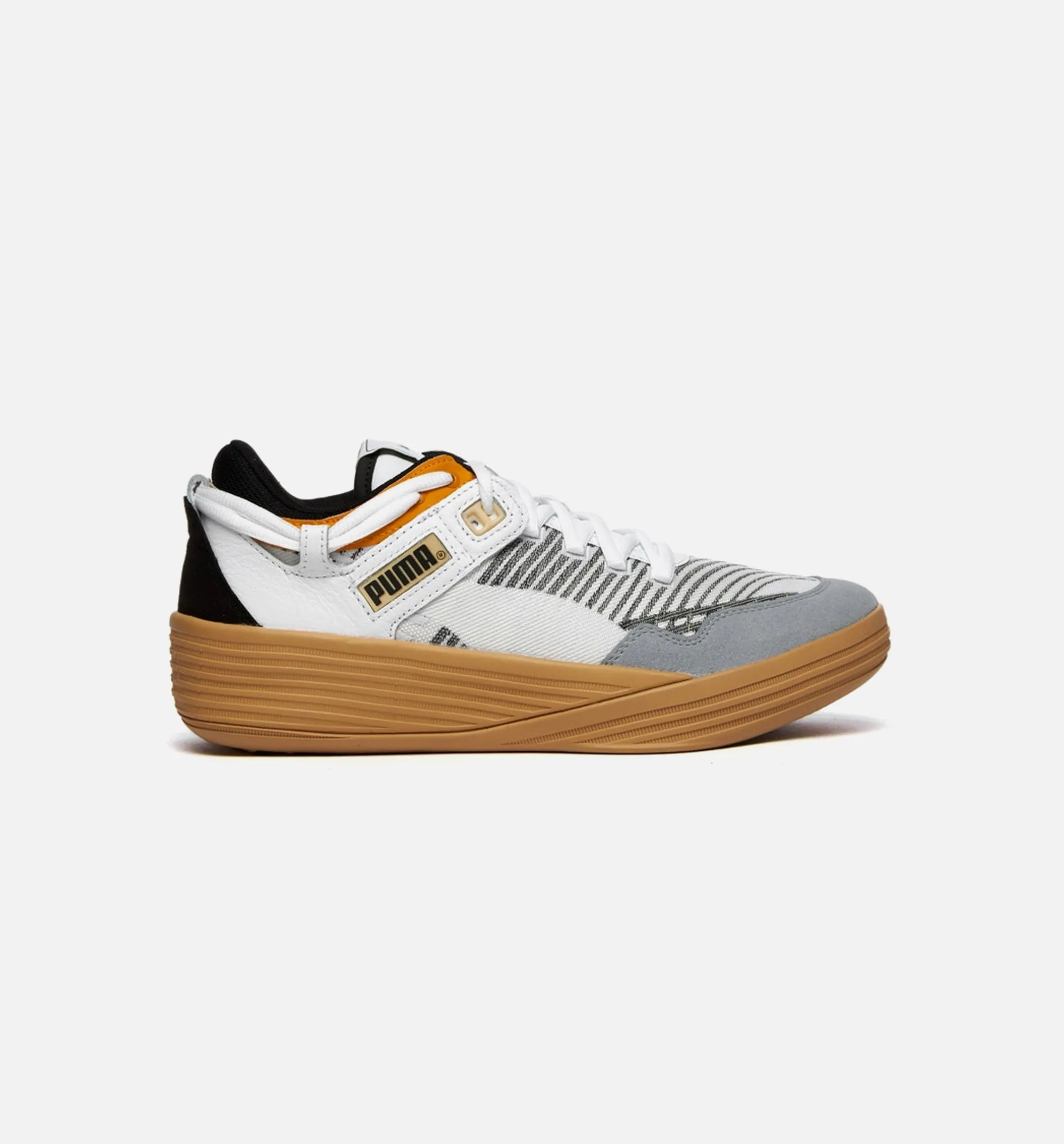 Clyde All Pro Lo Rhude X Kuzma Mens Lifestyle Shoe - White/Black/Orange