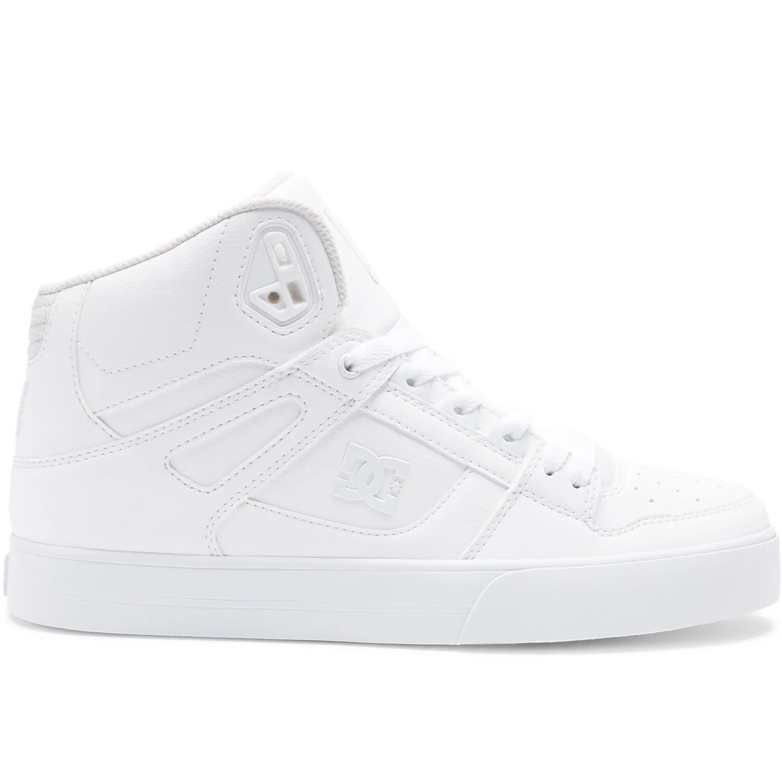 DC Shoes Mens Pure High Leather High Top Trainers - White