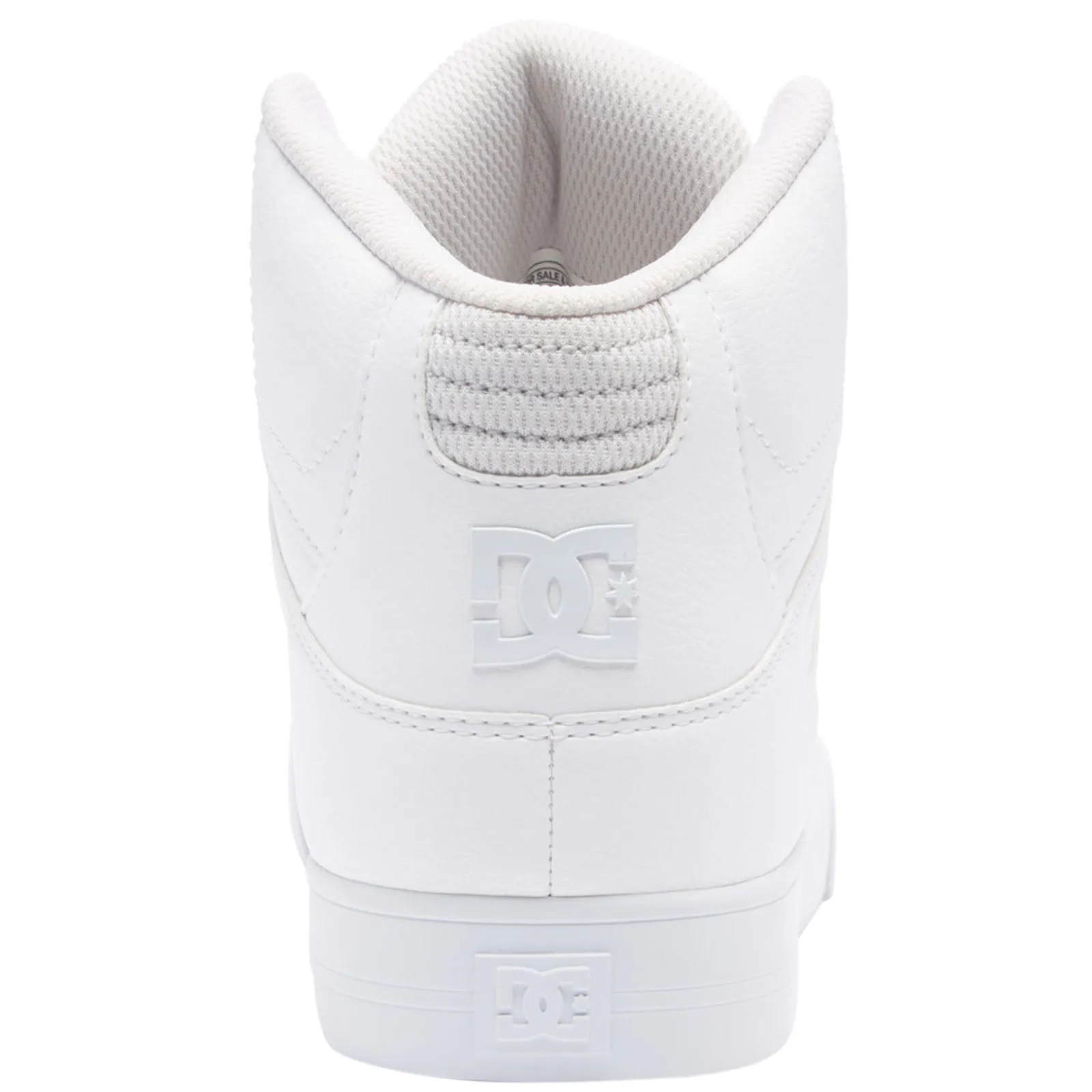 DC Shoes Mens Pure High Leather High Top Trainers - White