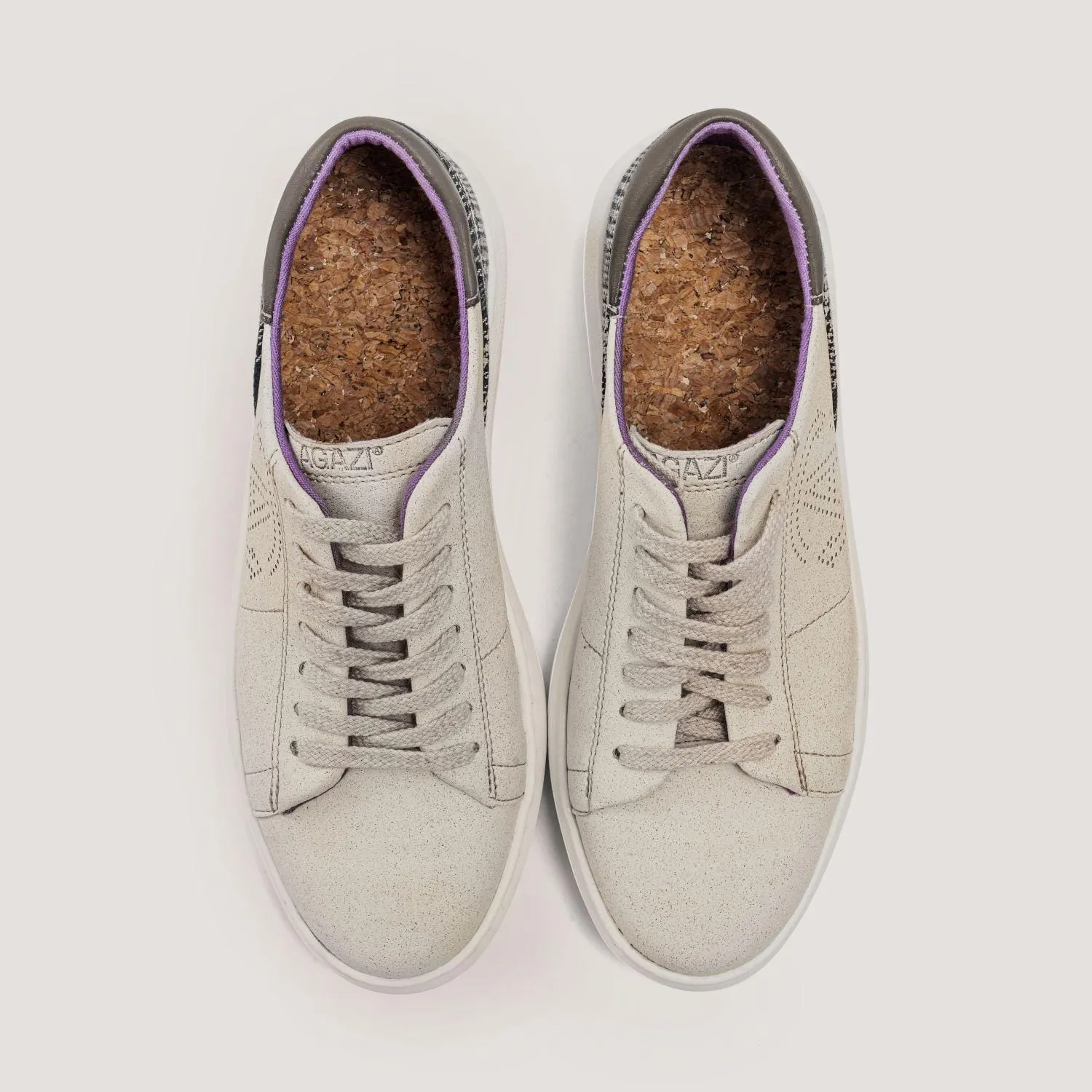 Jane Women's Apple & Corn Leather Vegan Sneakers | Cappucino