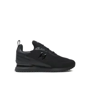 KARL LAGERFELD VELOCITOR II M'GRAM KNIT RUNNER TRAINERS IN BLACK