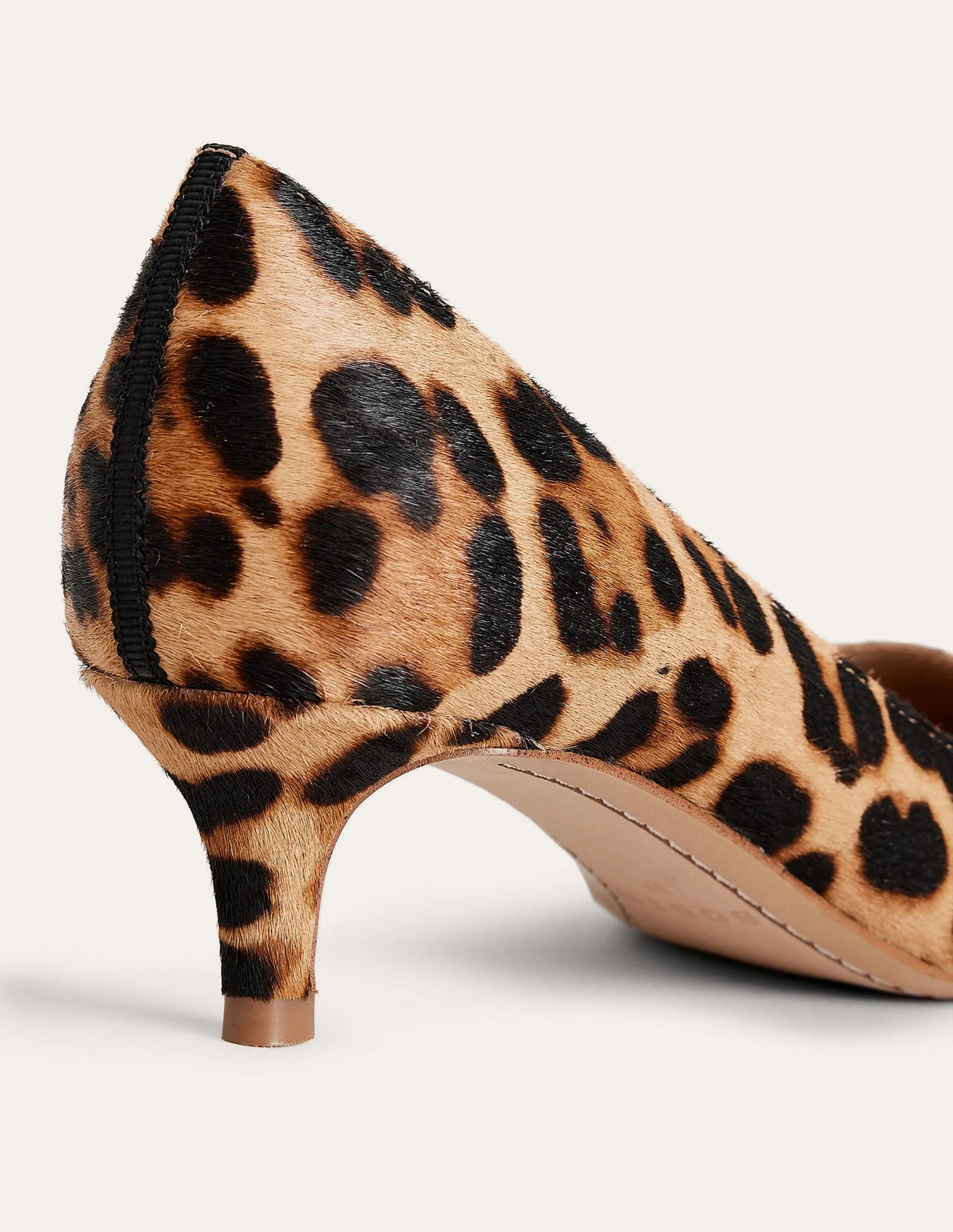 Lara Low-Heeled Court Shoes-Leopard Pony