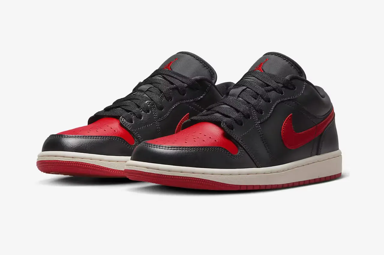 Nike Air Jordan 1 Low Black/Sail/Gym Red Sale