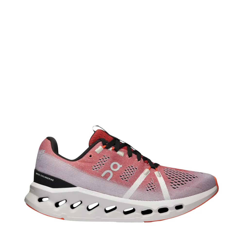 On Women's Cloudsurfer Running Sneaker in Auburn/Frost