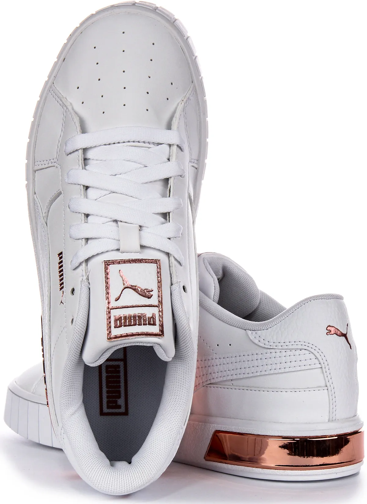 Puma Cali Star Glam In White Rose Gold For Women