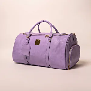 Purple Luciano Leather Duffle Bag (New Weekender Design)