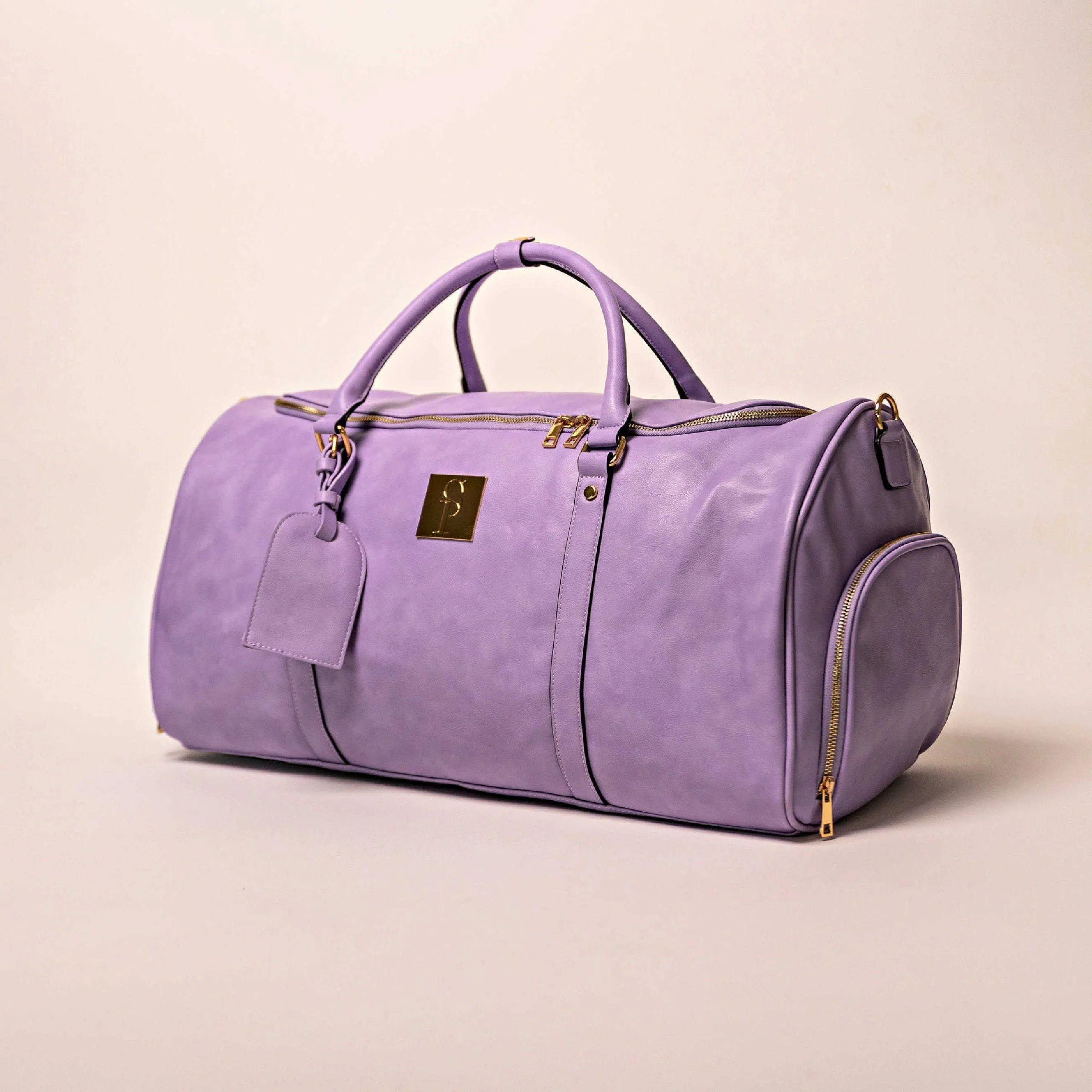 Purple Luciano Leather Duffle Bag (New Weekender Design)