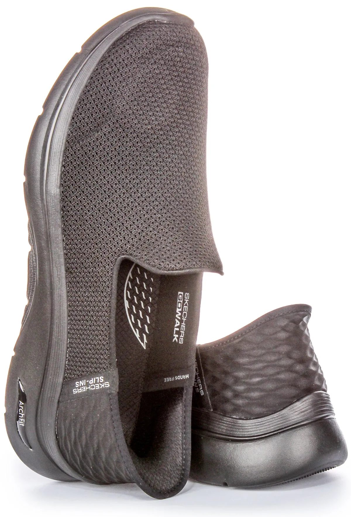 Skechers Go Walk Arch Fit In All Black For Women