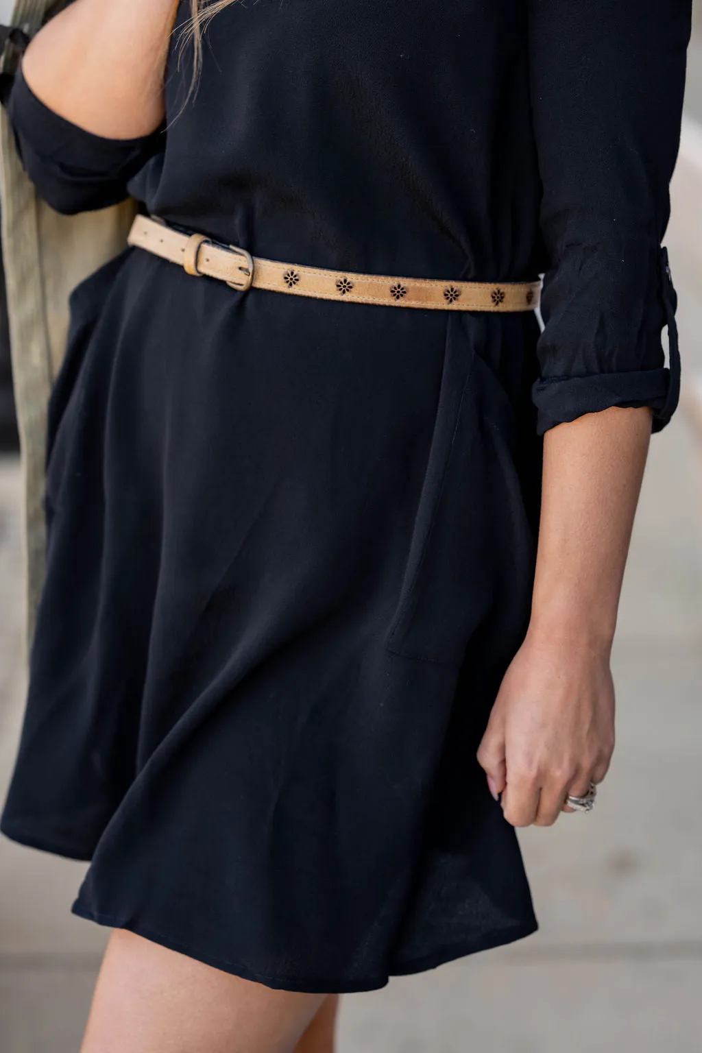 Tab Sleeve Two Pocket Dress