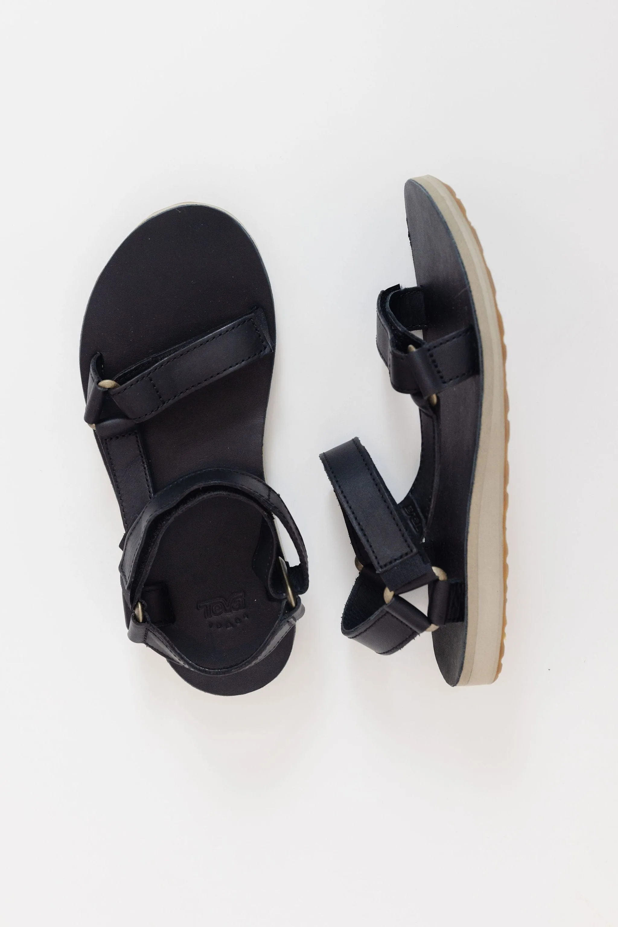 Teva Original Universal Leather Sandal in Black